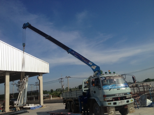 สิบล้อเพลาเดียวติดเครน 3.6 ตัน 5 ปลอก 4 ชัก ยาวสะใจราคาถูก