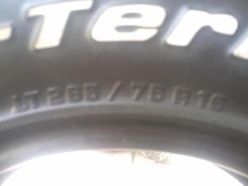 ยาง BF ALL ขนาด 265 75 16 ปี08 ยาง BF ALL ขนาด 265 75 16 ปี08