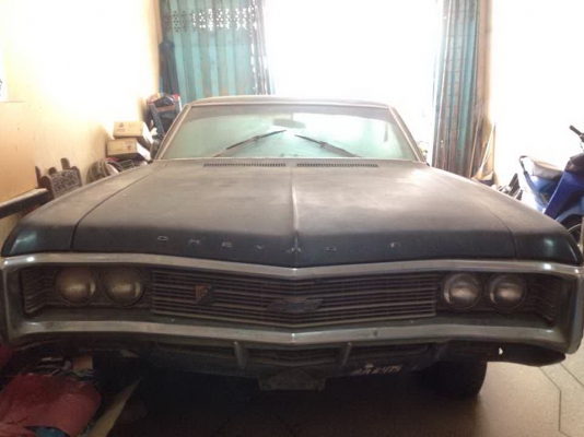 ขายด่วน  chevrolet impala ปี 1969 รุ่น 4 ประตู ไม่มีเสากลาง ภายในเดิม พร้อมอะไหล่