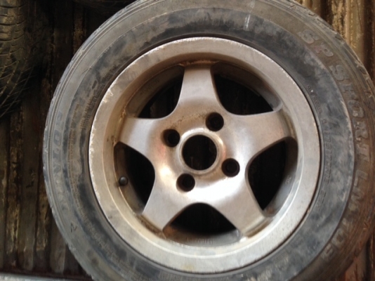 13X7 4/114 มียางครบพร้อมใช้งาน มีหลายชุดๆละ4500