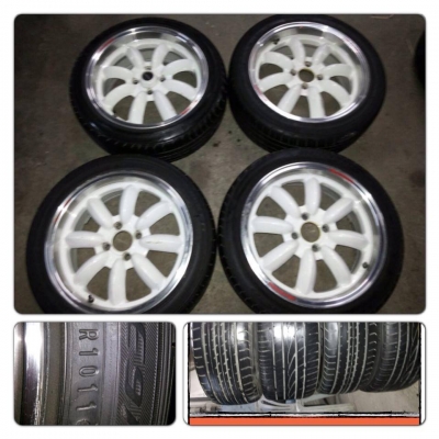 ขายล้อแม็กซ์ขอบ16 กล้วย (Rota) 4รู100 + ยางปี10-11 ราคา 9,500 บ.ถูก