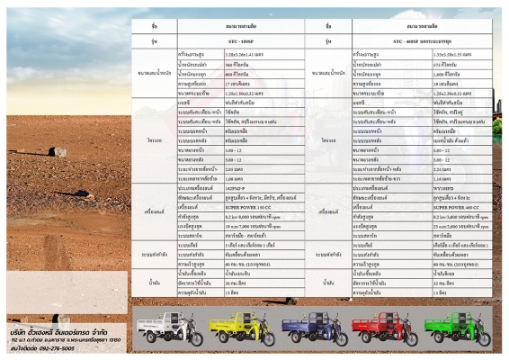 มาแล้ว รถสามล้อ บรรทุกดั้มได้ มีประกัน ดาวน์ได้ มีทะเบียน