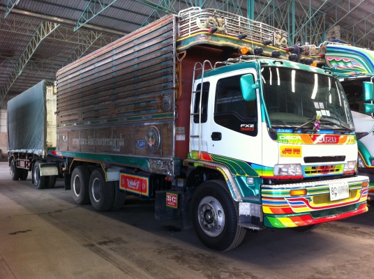 ขายรถพ่วง 22 ล้อ 2 เพลา แม่-ลูก แม่กระบะไม้ดั้ม ลูกกระบะเนียมดั้ม ISUZU 210 วางเครื่อง 240 รถสวย จดแน้นได้ สนใจโทร