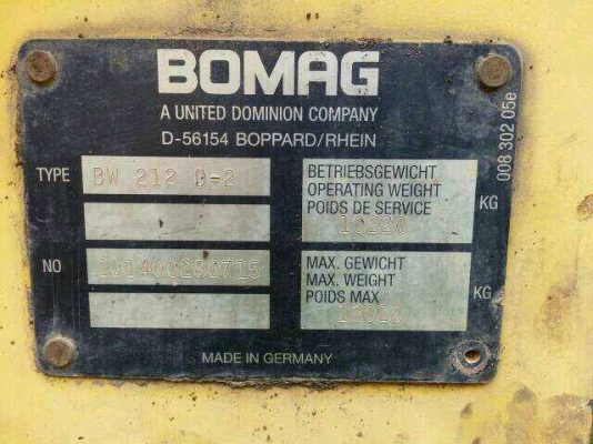 รถบดBOMAG BW212 D-2