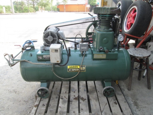 ปั๊มลม ANZEN ลูกสูบคู่ made in japan