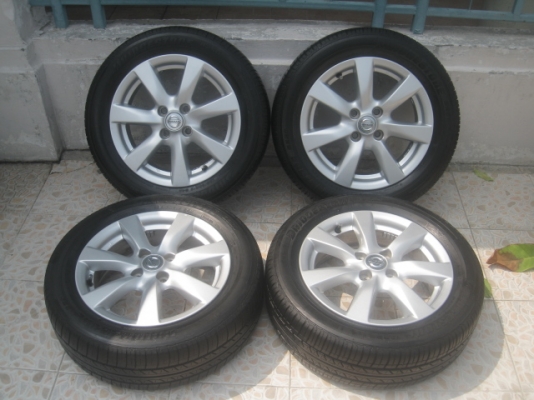 ขายล้อแม็ก nissan almera 15"x5.5" et40 4 รู 100 ยางปี11 สนใจติดต่อเล็กคลองสาม (081-3747940)