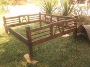 เตียงไม้สักงานเก่า