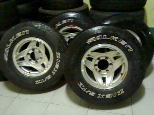 BR 15X7.5 ET-10 GERMANY 1ชุดมียางใช้ต่อยาวๆ BR 15X7.5 ET-10 GERMANY 1ชุดมียางใช้ต่อยาวๆ