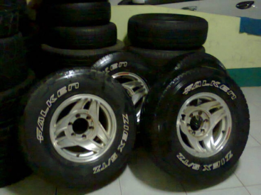 BR 15X7.5 ET-10 GERMANY 1ชุดมียางใช้ต่อยาวๆ BR 15X7.5 ET-10 GERMANY 1ชุดมียางใช้ต่อยาวๆ