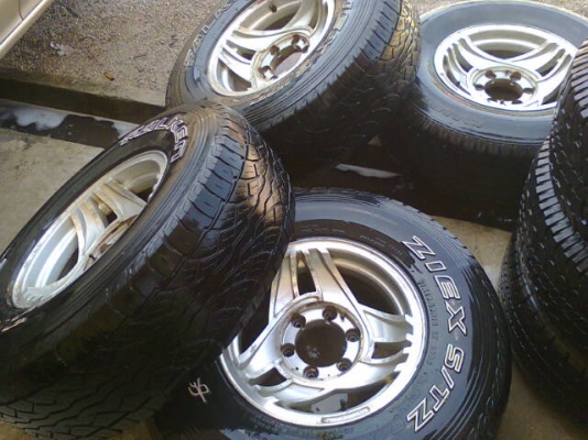 BR 15X7.5 ET-10 GERMANY 1ชุดมียางใช้ต่อยาวๆ BR 15X7.5 ET-10 GERMANY 1ชุดมียางใช้ต่อยาวๆ