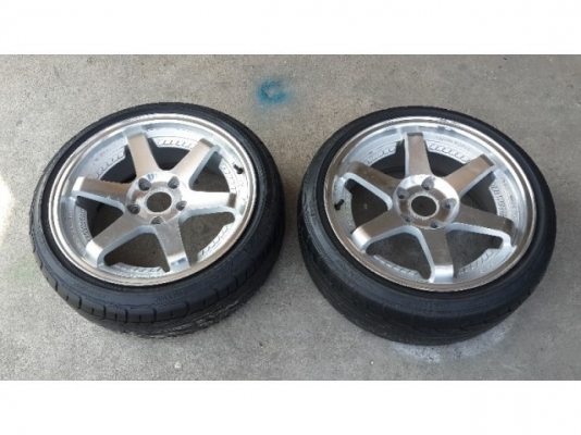 TE37 5รู114 ขอบ17 กว้าง7.5 พร้อมยาง Dunlop ปี11 ***มีคู่เดียว***