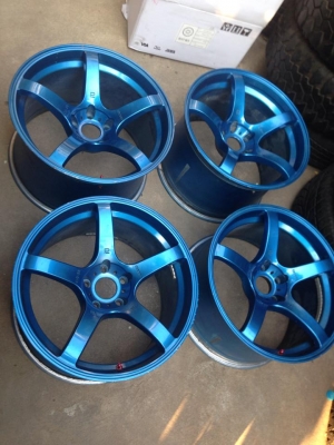 ขายล้อโปรได้ท์ สีน้ำเงินแก้ว ขอบ18"  5/114  กว้าง 9.5- 10.5  ขายถูกๆครับ 14500