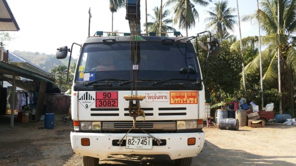 ขายรถ 10 ล้อเทเลอร์ NISSAN 350 แรงม้า 2 เพลา เครื่อง PF6 คัสซี CD47V ติดเครน UNIC 5 ตัน ราคา 1200000