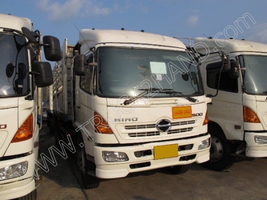 รถบรรทุก 10 ล้อ ยี่ห้อ HINO รุ่น FM8J 260 แรงม้า ติดแก๊ส NGV พร้อมหางสามมิตร (มีทั้งหมด 6 คัน)