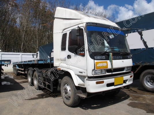 รถบรรทุก 10 ล้อ หัวลาก ยี่ห้อ ISUZU DECA รุ่น GXZ 270 แรงม้า พร้อมหางพื้นเรียบ (มีทั้งหมด 7 คัน)