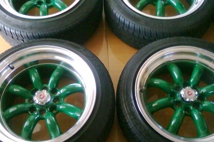 กล้วย 16X8 หลัง9.5 4/100-114 ล้นๆลึกๆซะใจครับล้อไม่ได้ใช้งานยางดีใหม่ๆพร้อมใช้หล่อเลย