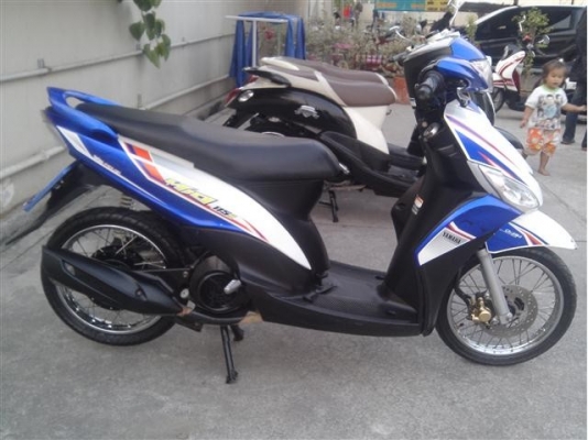 mio 115 I ปี 55 สีน้ำเงิน ขาว  หัวฉีด ประหยัดน้ำมัน เครื่องเดิม แน่นๆ