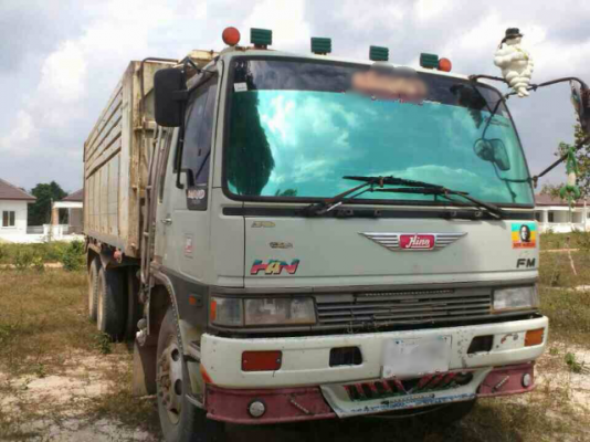 ขายรถบรรทุกสิบล้อดั๊มพ์ HINO 3H เครื่องเดิม 195 แรง 2 เพลา กระบะมิเนียม ทะเบียนพร้อม