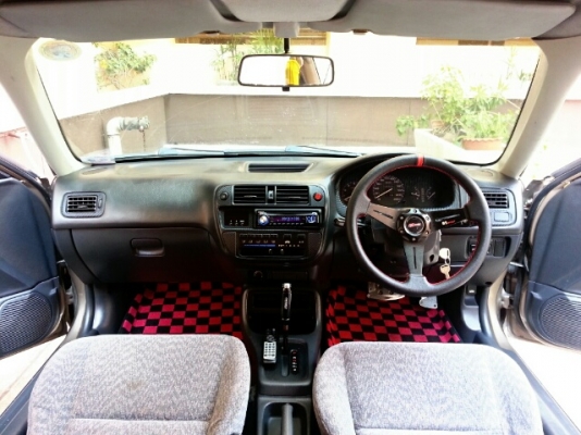 ขายCIVIC EKสีช็อตโกแล็ค เครื่อง VTECดิส4ล้อ ล้อMUGEN สวยๆคับ