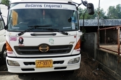 6ล้อช่วงยาว ตู้แห้งประตู10บานยาว7.40ม  HINO MEGA FGปี50