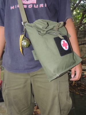 กระเป๋าทหาร USA.ใหม่กริ๊บๆสีเขียวๆไม่มีซีดไม่มีตำหนิสภาพ99\%