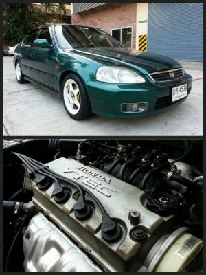 ขายEK MINOR CHANGเครื่องVTECตืดLPGหัวฉีด เบาะหนังแท้ ล้อEVOดิส4ล้อ ท่อJS รถสวยมาก พร้อมใช้งาน