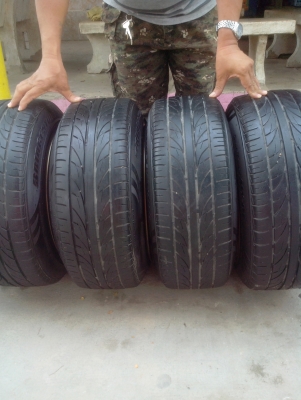 ขายte37 ขอบ15 4/100/114.3น8ล9 พร้อมยางบริสโตน 185/55/15 ปี10 90\%
