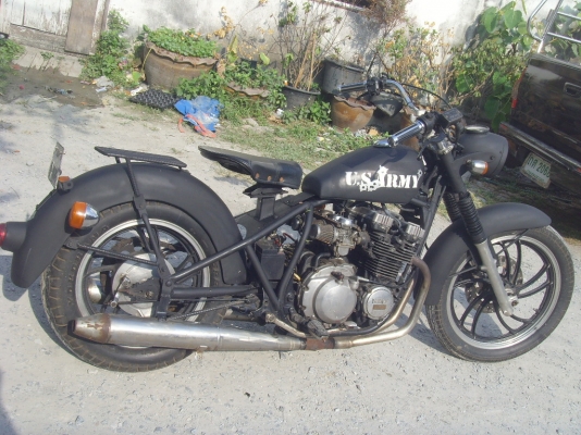 ขาย/แลก งานสร้างยิงเฟรมหลังแข็ง สมัยคงครามโลก โหดๆ 400cc. ทะเบียนพร้อม  47000