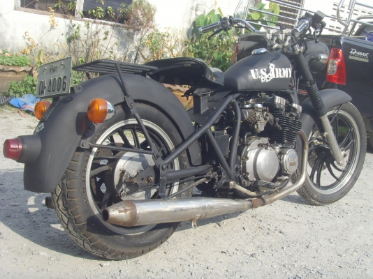 ขาย/แลก งานสร้างยิงเฟรมหลังแข็ง สมัยคงครามโลก โหดๆ 400cc. ทะเบียนพร้อม  47000