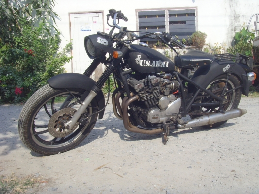 ขาย/แลก งานสร้างยิงเฟรมหลังแข็ง สมัยคงครามโลก โหดๆ 400cc. ทะเบียนพร้อม  47000