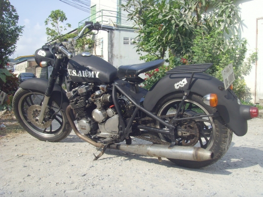 ขาย/แลก งานสร้างยิงเฟรมหลังแข็ง สมัยคงครามโลก โหดๆ 400cc. ทะเบียนพร้อม  47000