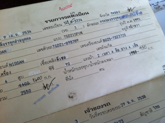 ทะเบียน นิสสัน บิ๊กเอ็ม เอกสารครบ ภาษีเต็ม 6500