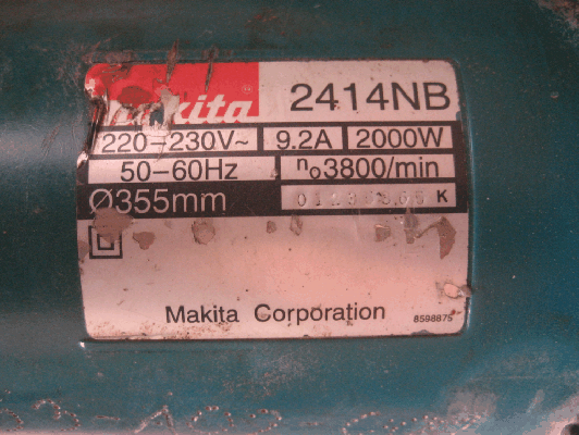 ขายไฟเบอร์ตัดเหล็ก Makita  2414NB 2000W