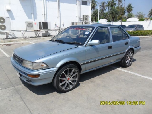 ขายรถToyota Corola ปี88เครื่องเดิม1.3 เกียร์ธรรมดาติดแก๊สLPG ภายในสวยสะอาดเบาะหนังแอร์เย็น แม็กขอบ17" รถขับดี ประหยัดมาก เอกสารพร้อม ขายถูกครับ