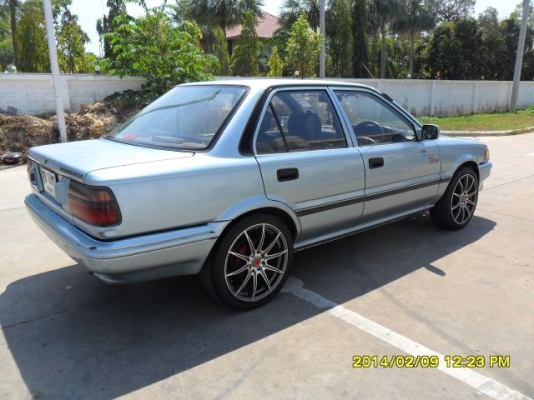 ขายรถToyota Corola ปี88เครื่องเดิม1.3 เกียร์ธรรมดาติดแก๊สLPG ภายในสวยสะอาดเบาะหนังแอร์เย็น แม็กขอบ17" รถขับดี ประหยัดมาก เอกสารพร้อม ขายถูกครับ ขายรถToyota Corola ปี88เครื่องเดิม1.3 เกียร์ธรรมดาติดแก๊สLPG ภายในสวยสะอาดเบาะหนังแอร์เย็น แม็กขอบ17" รถขับดี ประหยัดมาก เอกสารพร้อม ขายถูกครับ