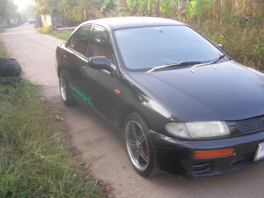 มาสด้า323ซีดาน ปี38 เกียร์ออโต้ ติดแก็ช แอร์เย็น ภาษีไม่ขาด ดิสเบรก4 ล้อ กระจกไฟฟ้า เช็ลทรันล็อก