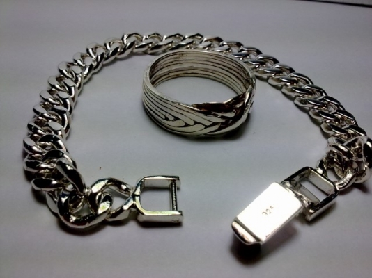 ((((((ขายเลสข้อมือเงิน+แหวนกลเงิน)))))