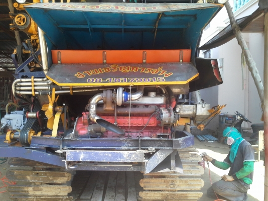 เสร็จแล้วครับพร้อมส่ง ขายปานเจริญ เดิน 12 HTเครื่อง มิตซู+turbo (235 แรง) โซ่ D3 ข้   โรลเลอร์ D3 12 ลูก หน้าเกี่ยว 3 เมตร อุ้มเลด 2.5 ตัน