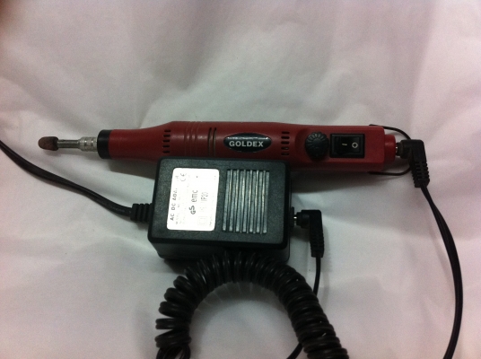 เครื่องเจียร์ GOLDEX แต่งชิ้นงานด้วยไฟฟ้าDC 24 V. ปรับรอบได้ พร้อมชุดหม้อแปลง