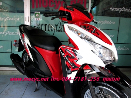 CLICK 125 i  สีขาวแดง ลายสตีท ลายใหม่ล่าสุด โฉมปัจจุบัญ ไมล์ 4 พันโล สภาพใหม่ๆอีกคัน 38900