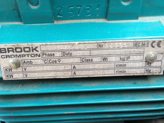 ขายโบวเวอร์ดูดอากาศ Kruger ขนาดมอเตอร์ 1.5 HP. 380 V สภาพสวย วิ่งนิ่ม พร้อมใช้งาน