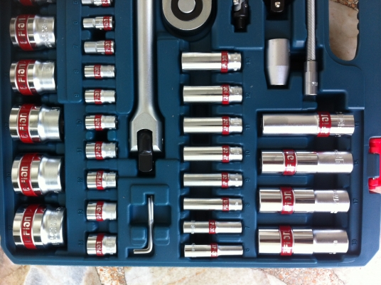 ชุดเครื่องมือ ประแจ+บล๊อค+ไขควง FION 106 ชิ้น