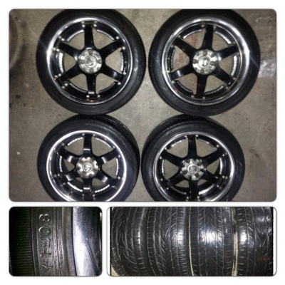 ขายแม็กมือ2ลาย Volhracing ขอบ17 4รู100/114 + ยาง ราคา 7,900 บาทถูก