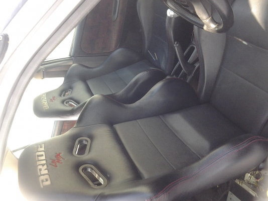 เบาะ BRIDE หุ้มหนัง ใส่ มิตซู ท้ายเบ็น