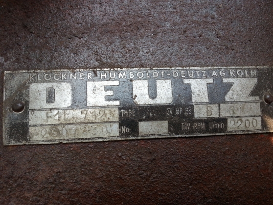 DEUTZ F1L 712 1สูบ สูบน้ำ ปั่นไฟ ใส่รถบดเล็ก