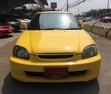 Honda Civic โฉมตาโต สีเหลือง แต่งซิ่ง สวยเว่อร์จ้า