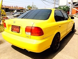 Honda Civic โฉมตาโต สีเหลือง แต่งซิ่ง สวยเว่อร์จ้า