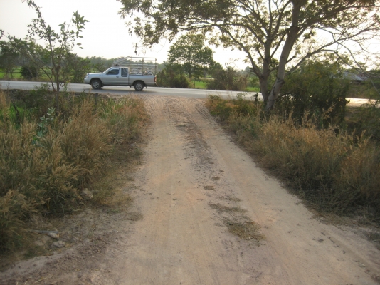 ขายที่ดินติดถนน ออกจาก 4 แยกยางตลาด โฉนด 08