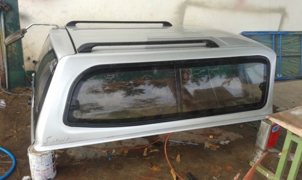 ขายหลังคาสามมิตร ใส่ Tiger D4D Cab สีบรอนเงิน