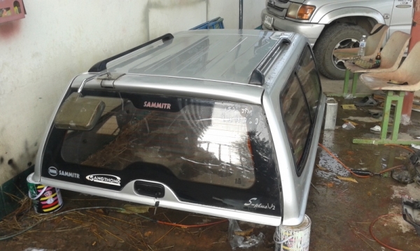 ขายหลังคาสามมิตร ใส่ Tiger D4D Cab สีบรอนเงิน